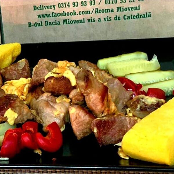 Carne la garnita boiereasca/Meat with noble garnish