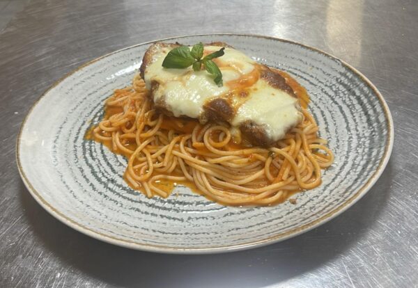 Chicken Parma Spaghete Marinara